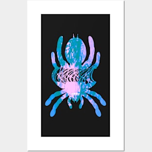 Tarantula Silhouette 54 (Tie Dye) Posters and Art